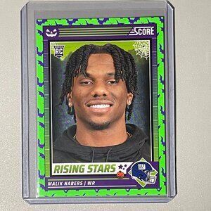 2024 Panini Malik Nabers Rookie Card Green Bats Halloween Score A Treat #37